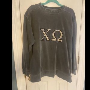 Comfort colors Chi Omega Sweatshirt